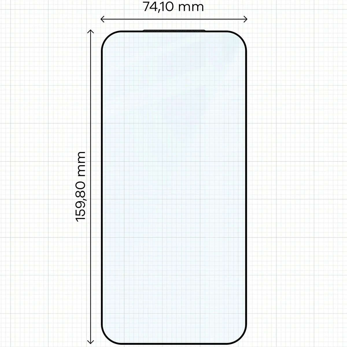 Gehärtetes Glas für Xiaomi 17 Ultra / 17 Pro Max , Bizon Glass Edge, Schwarzer Rahmen