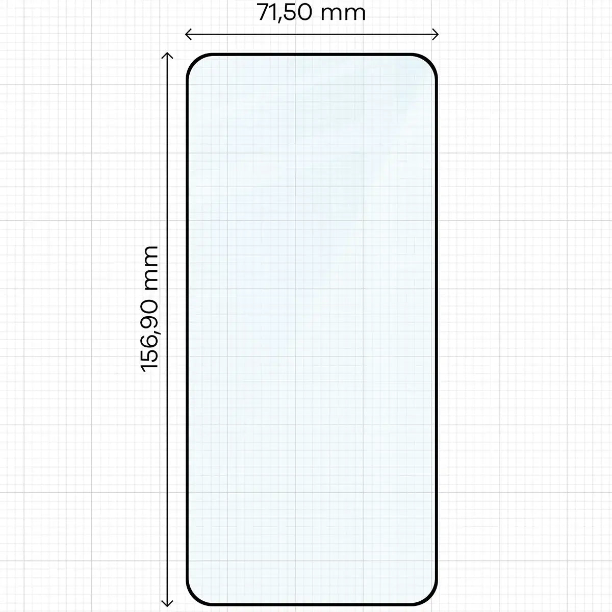 Gehärtetes Glas für Xiaomi Poco F7 Pro / F7 Ultra, Bizon Glass Edge, Schwarzer Rahmen