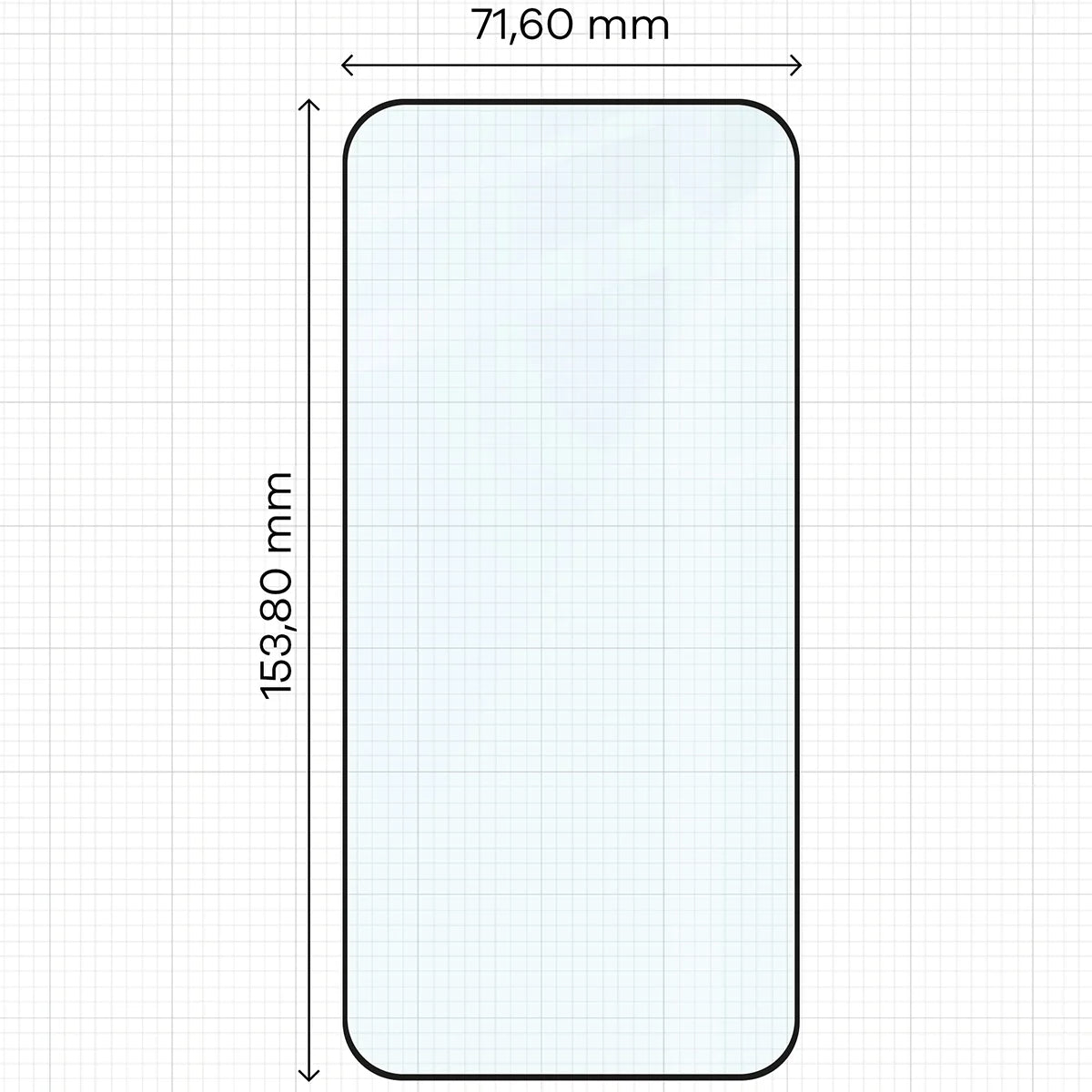 Gehärtetes Glas für Xiaomi POCO F8 Pro, Bizon Glass Edge, Schwarzer Rahmen