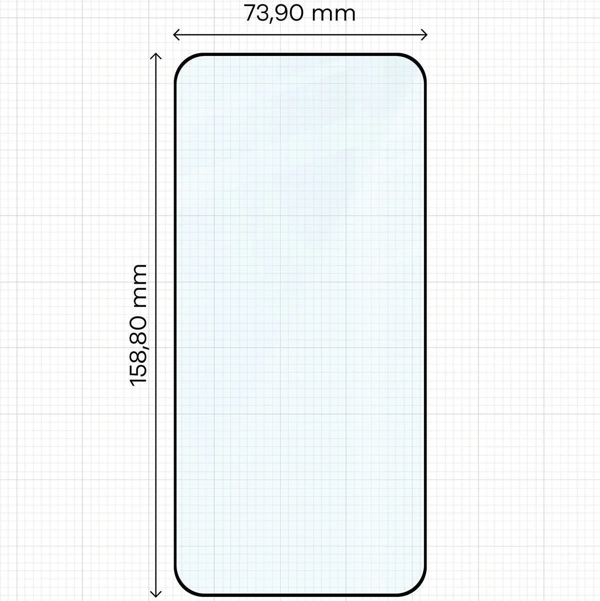 Gehärtetes Glas für Xiaomi POCO X8 Pro Max, Bizon Glass Edge, Schwarzer Rahmen