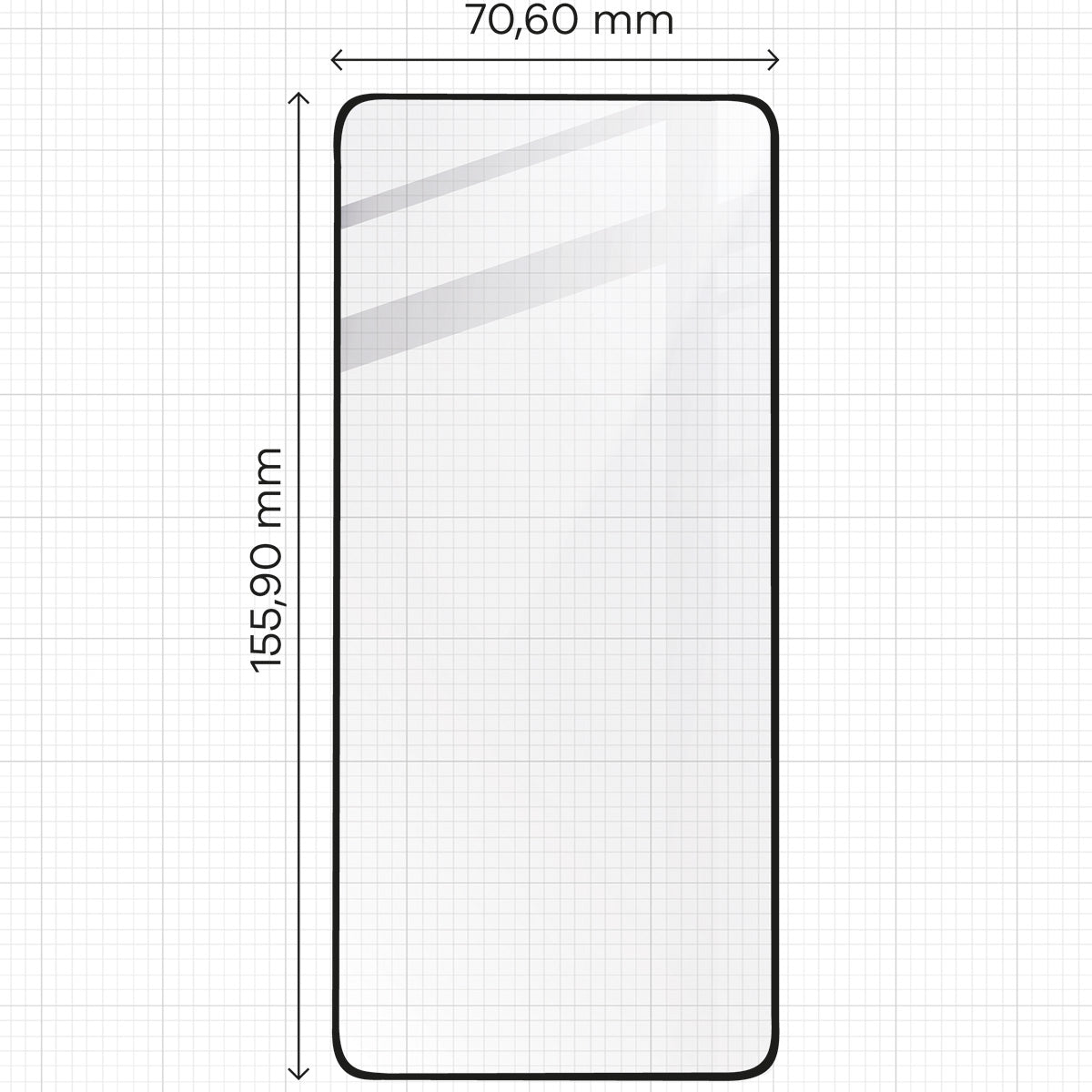 Gehärtetes Glas für Xiaomi 14T Pro, Bizon Glass Edge, schwarzer Rahmen