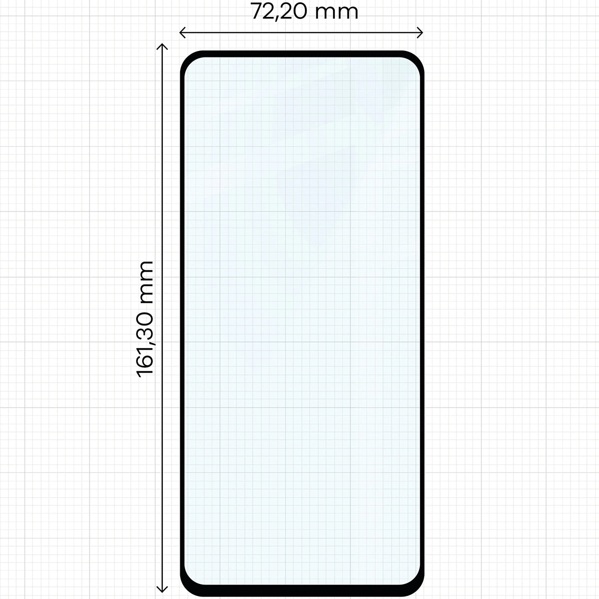 Gehärtetes Glas für Motorola Moto G56/G17/G17 Power/G15/G15 Power/G05/E15, Bizon Glass Edge, Schwarzer Rahmen
