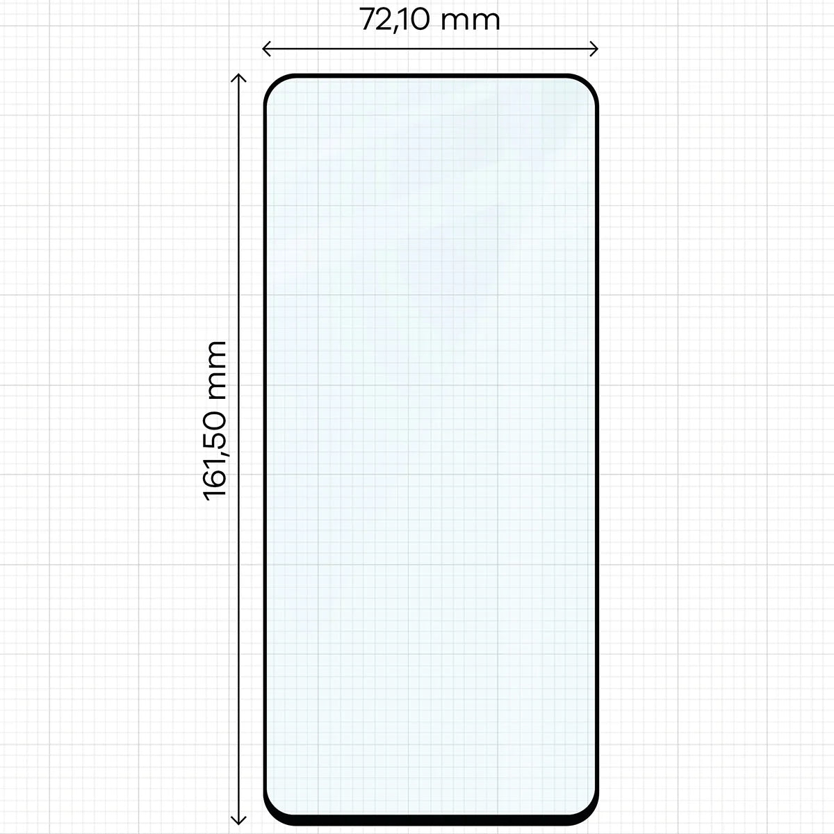 Gehärtetes Glas für Motorola Moto G57 Power / G67 Power, Bizon Glass Edge, Schwarzer Rahmen