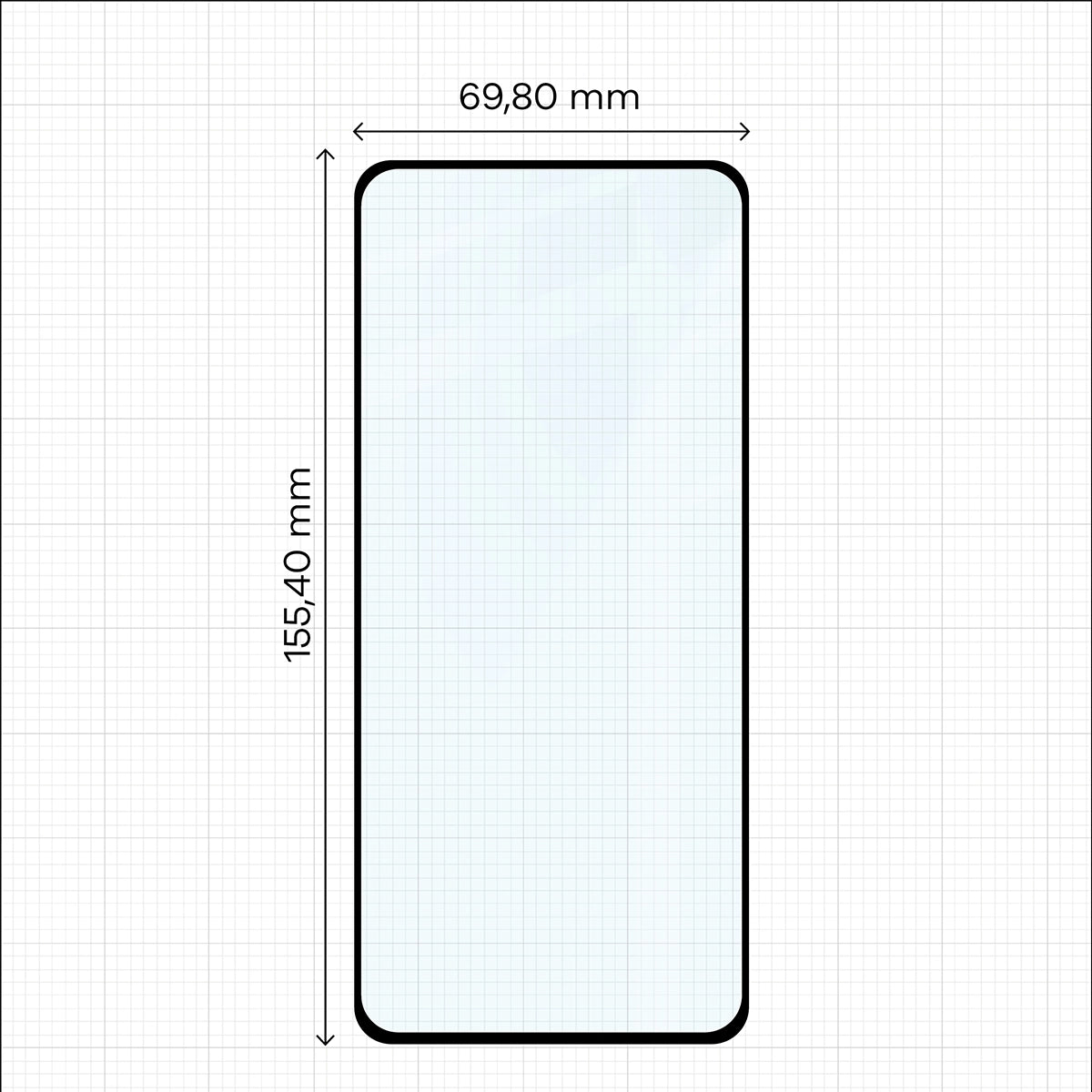 Gehärtetes Glas Bizon Glass Edge für Motorola Moto G84, schwarz