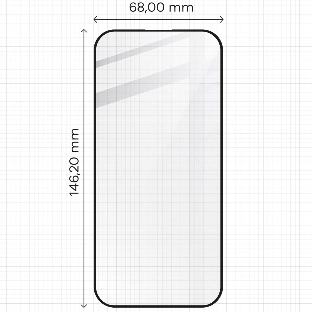 Gehärtetes Glas - 2 Stück + Kameraschutz für iPhone 16 Pro, Bizon Glass Edge Pack, Schwarz