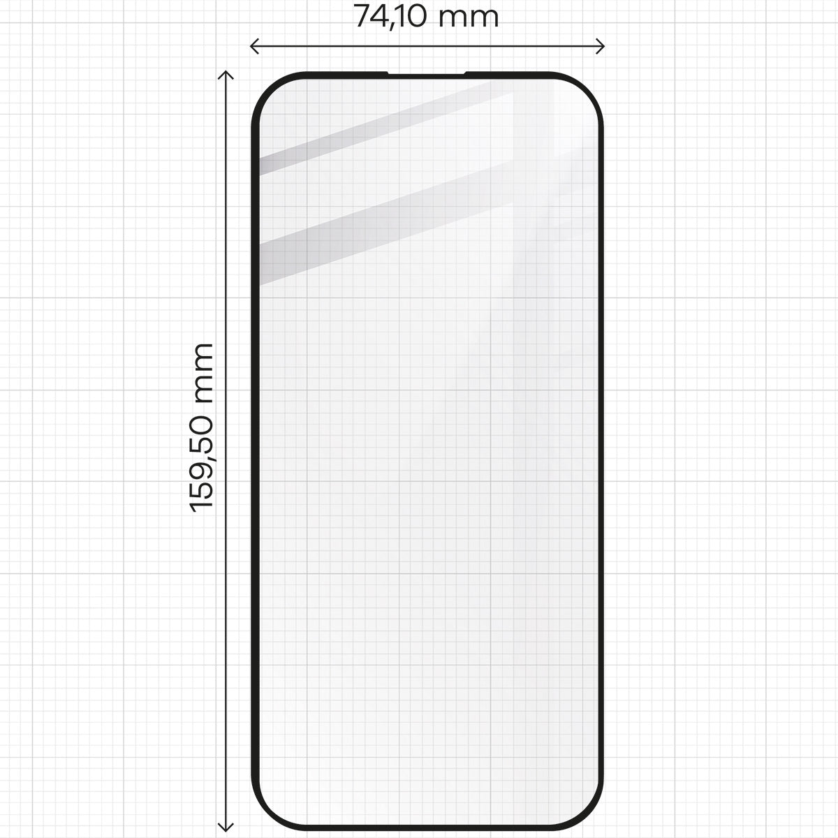 Gehärtetes Glas - 2 Stück + Kameraschutz für iPhone 16 Pro Max, Bizon Glass Edge Pack, Schwarz
