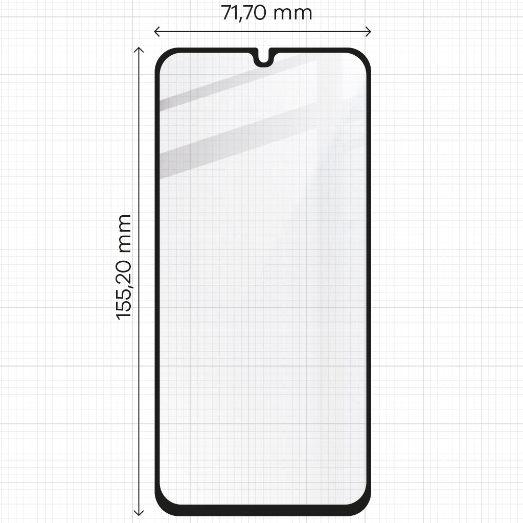 Gehärtetes Glas 2 Stück + Kameraschutz für Galaxy A15 4G/5G, Bizon Glass Edge Pack, Schwarz