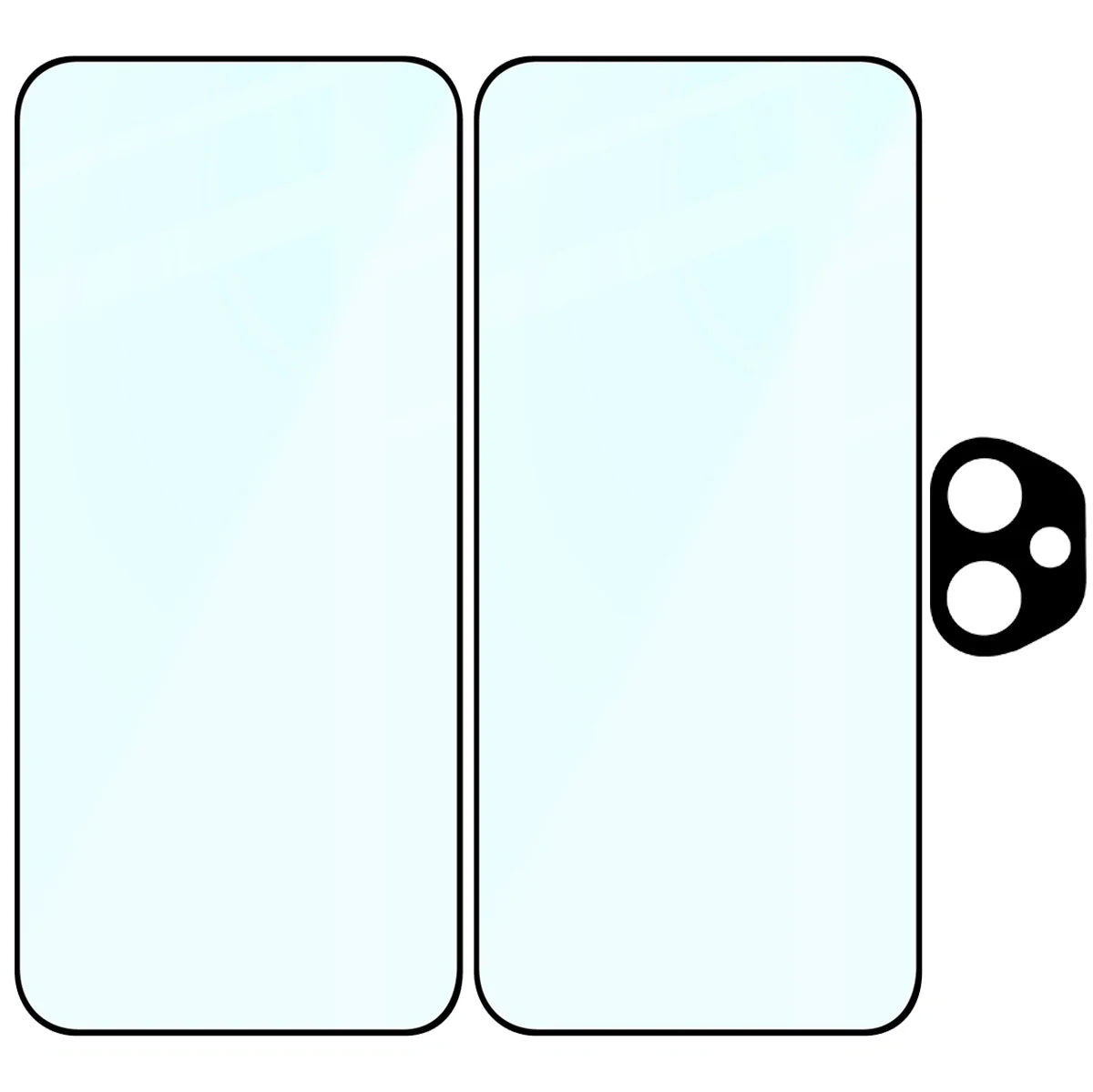 Gehärtetes Glas - 2 Stück + Kameraschutz für Honor 400, Bizon Glass Edge Pack, Schwarz