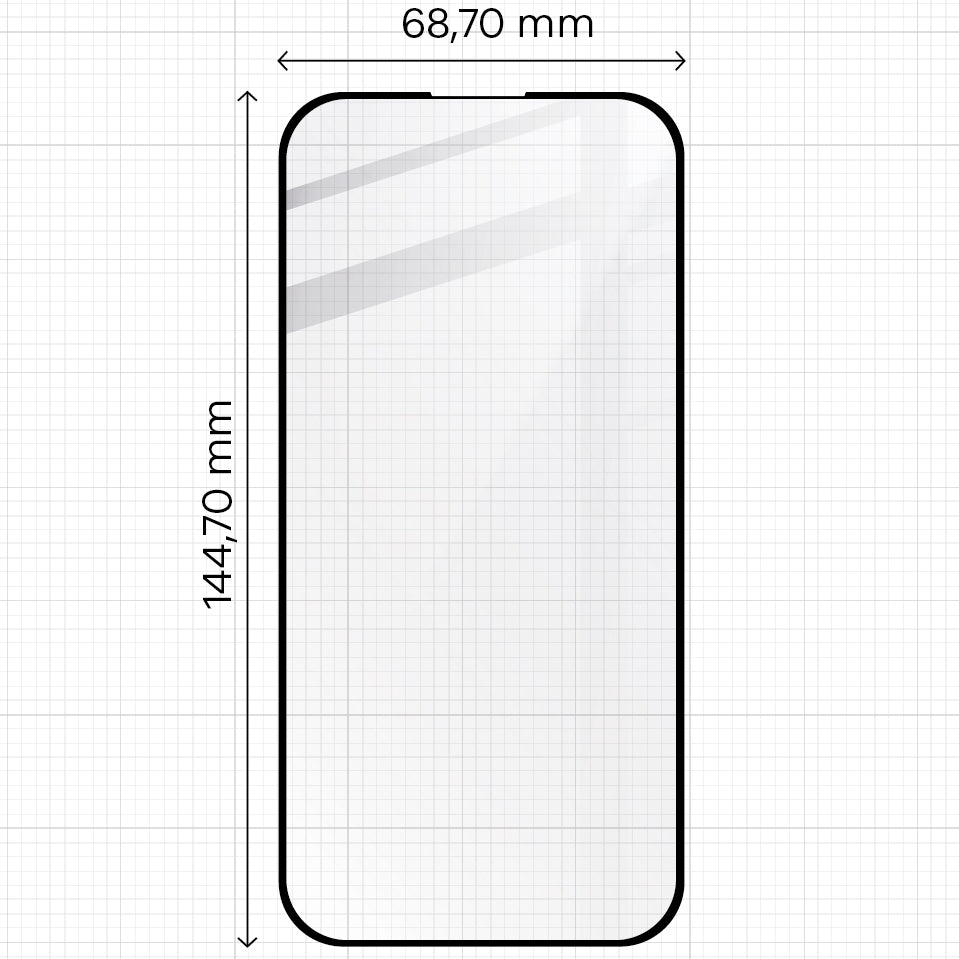 Gehärtetes Glas Bizon Glass Edge Pack - 2 Stück + Kameraschutz für iPhone 15, Schwarz
