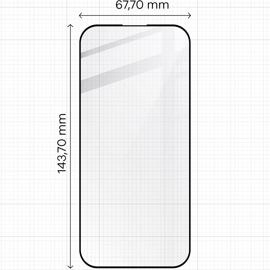Gehärtetes Glas Bizon Glass Edge Pack - 2 Stück + Kameraschutz für iPhone 15 Pro, Schwarz