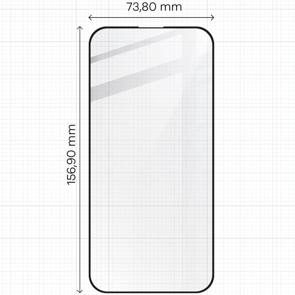 Gehärtetes Glas Bizon Glass Edge Pack - 2 Stück + Kameraschutz für iPhone 15 Pro Max, Schwarz