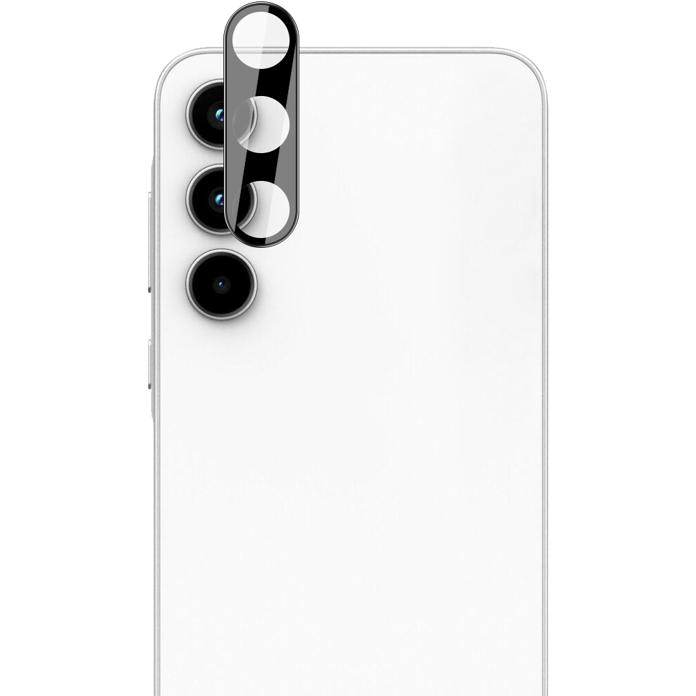 Gehärtetes Glas 2 Stück + Kameraschutz für Galaxy A55 5G, Bizon Glass Edge Pack, Schwarz