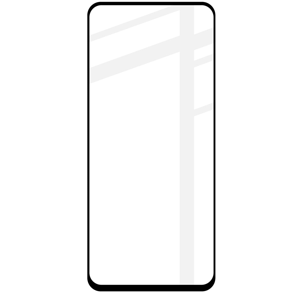 Gehärtetes Glas für Realme 12 5G/12x 5G, Bizon Glass Edge, Schwarz
