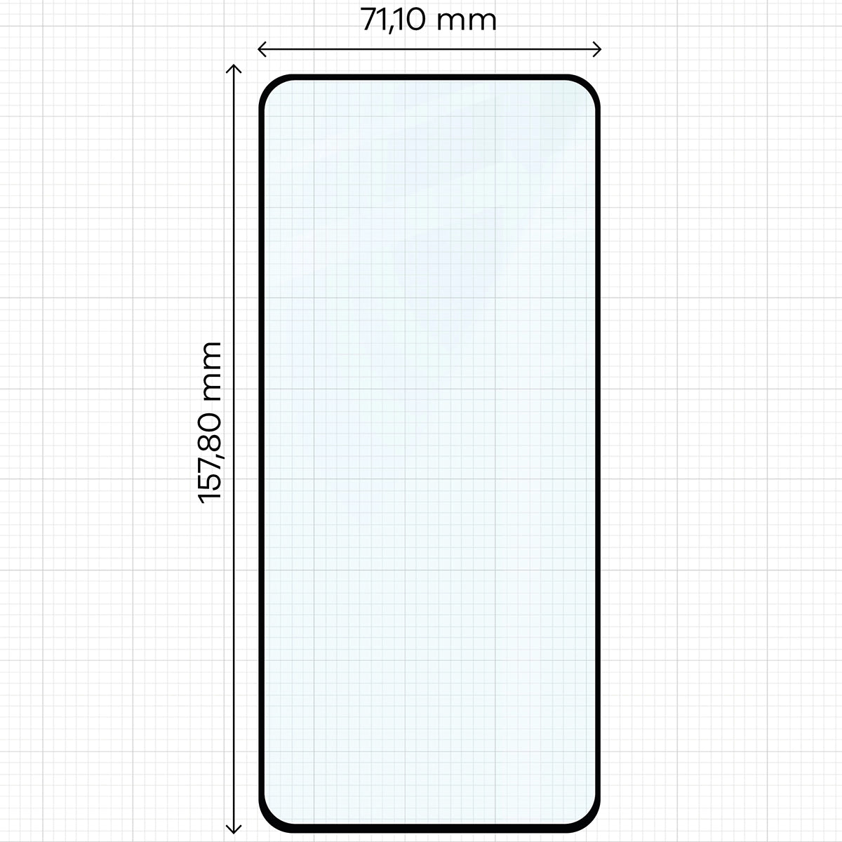 Gehärtetes Glas für Realme 14 5G/14T 5G, Bizon Glass Edge, Schwarzer Rahmen