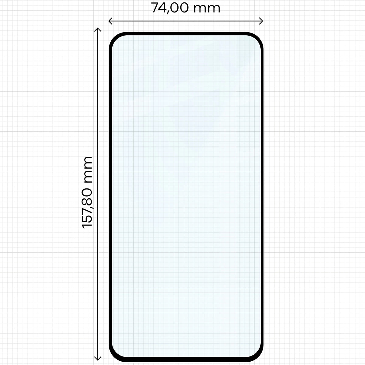Gehärtetes Glas für Galaxy M35 5G / A55 5G / A35 5G, Bizon Glass Edge, schwarz