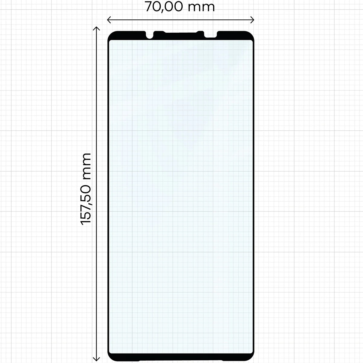 Gehärtetes Glas für Xperia 1 VII, Bizon Glass Edge, Schwarzer Rahmen