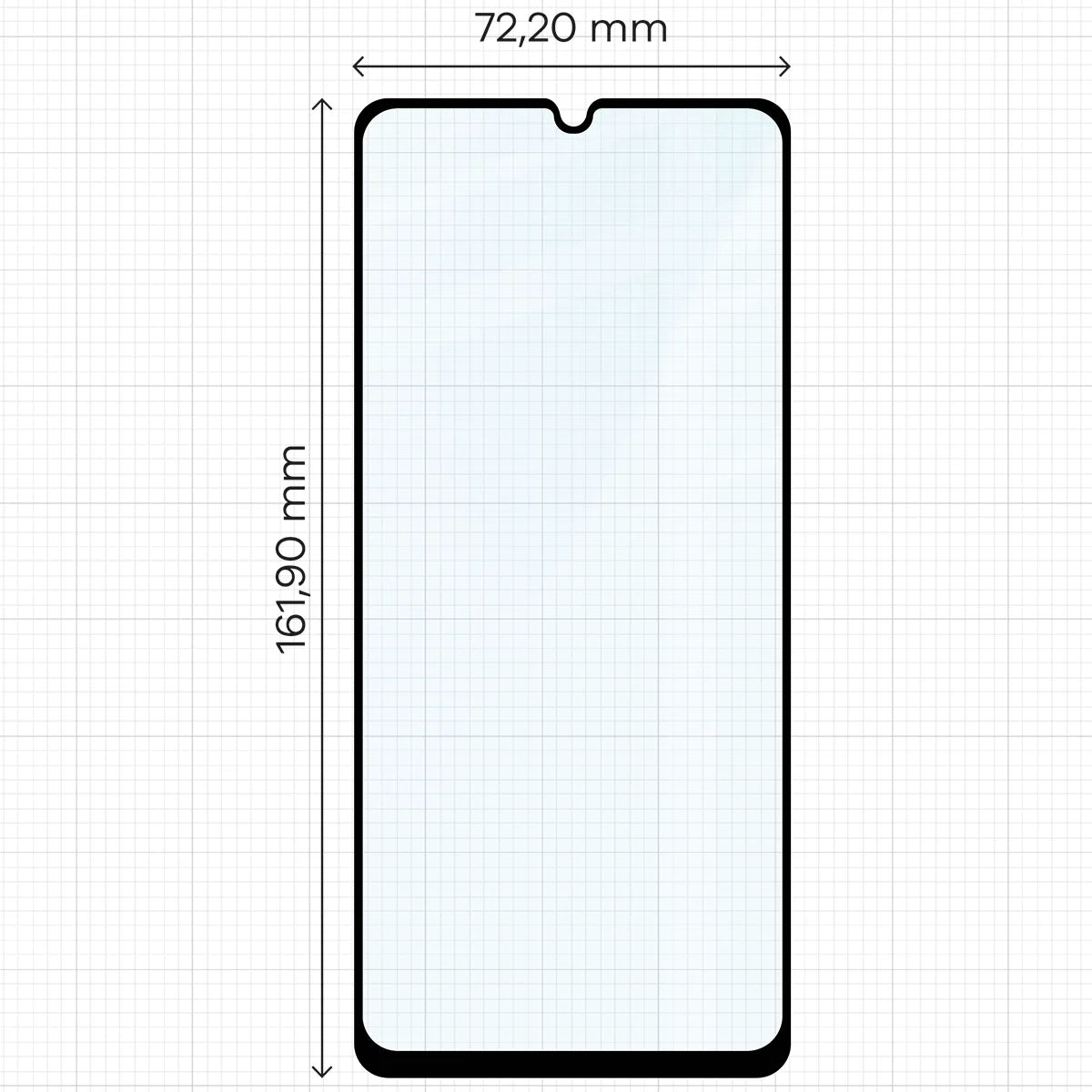 Gehärtetes Glas - 2 Stück + Kameraschutz für Galaxy A07 4G, Bizon Glass Edge Pack, Schwarz