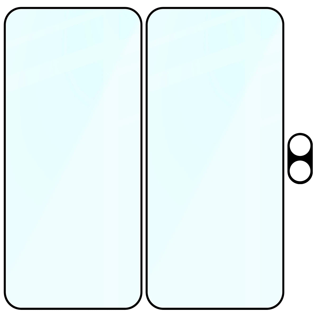 Gehärtetes Glas - 2 Stück + Kameraschutz für Xiaomi Redmi Note 17 Pro 5G, Bizon Glass Edge Pack, (6/6)
