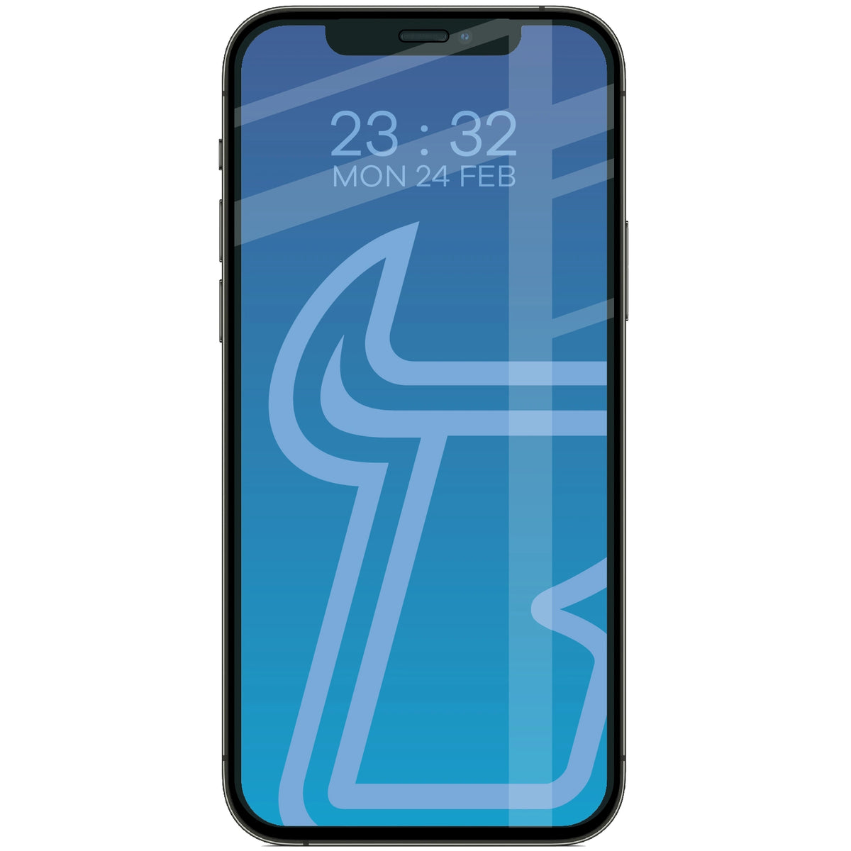 Gehärtetes Glas für iPhone 12 / 12 Pro, Bizon Glass Edge Duo, Schwarzer Rahmen, 2 Stück