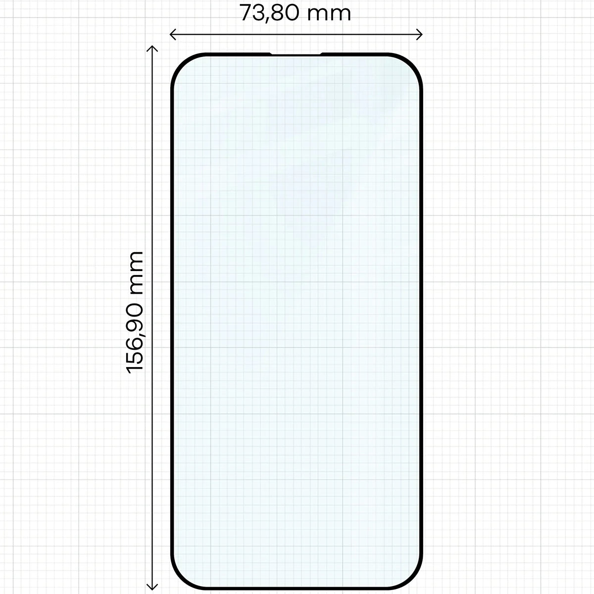 Gehärtetes Glas für iPhone 15 Pro Max, Bizon Glass Edge Duo, Schwarzer Rahmen, 2 Stück