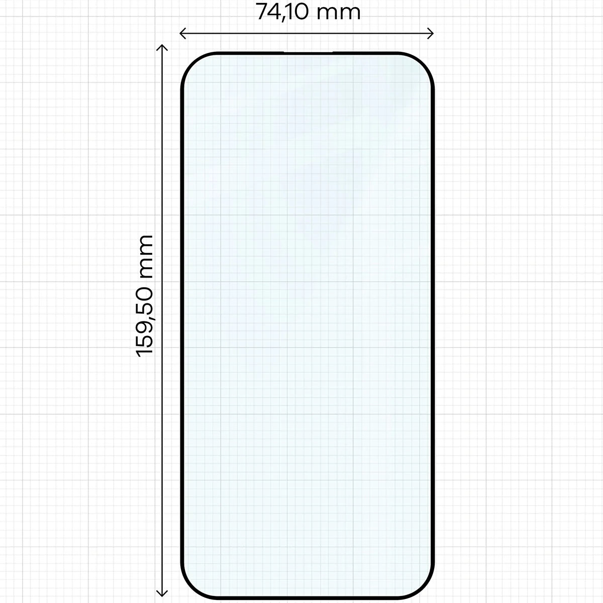 Gehärtetes Glas für iPhone 16 Pro Max, Bizon Glass Edge Duo, Schwarzer Rahmen, 2 Stück