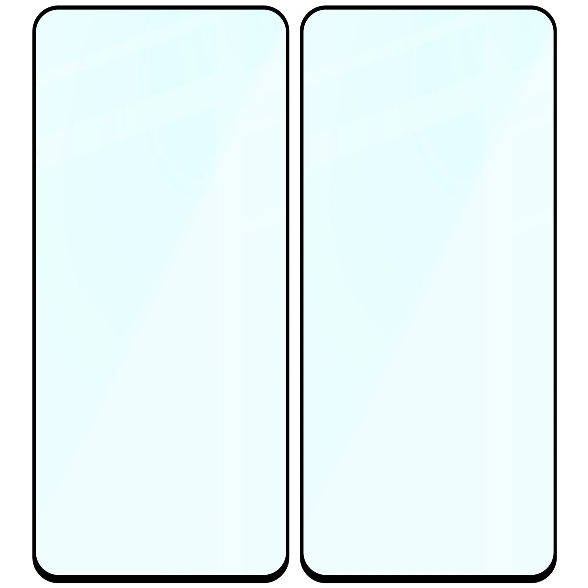 Gehärtetes Glas für Galaxy XCover 7 Pro / 6 Pro, Bizon Glass Edge Duo, Schwarzer Rahmen, 2 Stück