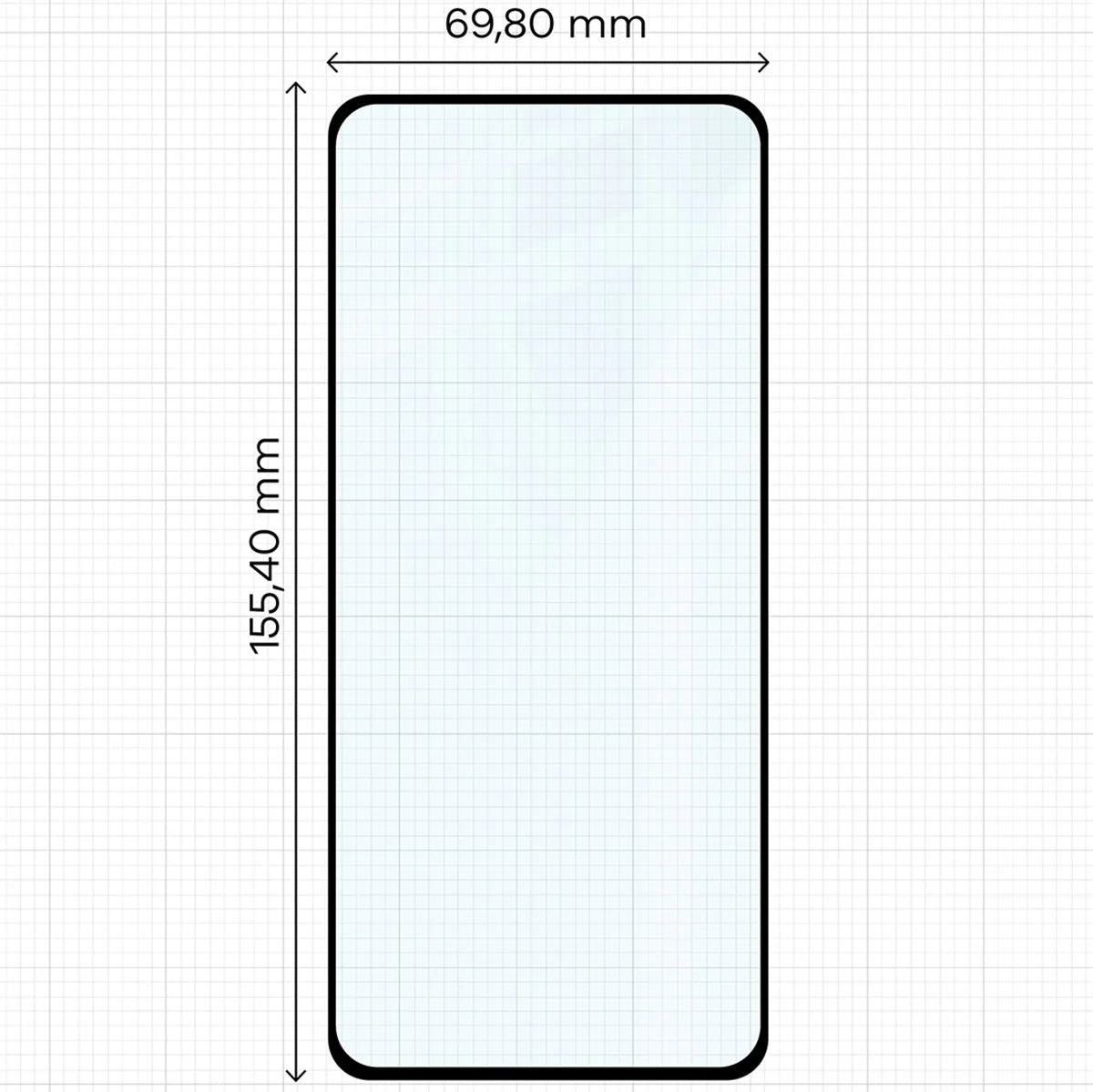 Gehärtetes Glas für Motorola Moto G84 5G, Bizon Glass Edge Duo, Schwarzer Rahmen, 2 Stück