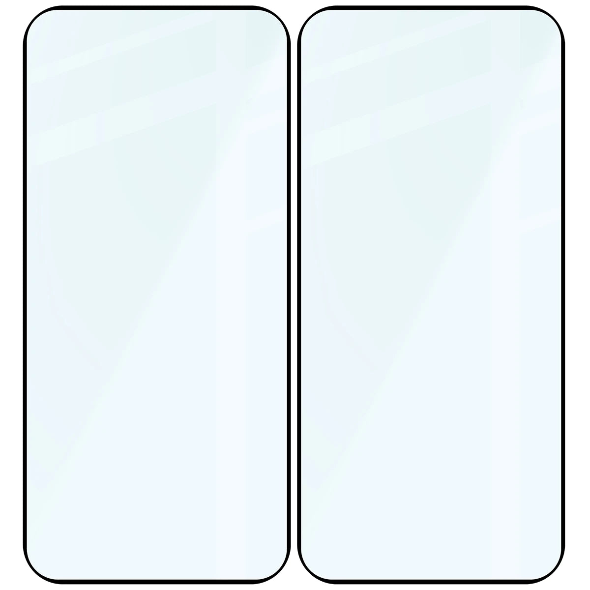 Gehärtetes Glas für Oppo Reno16 / Reno16 Pro 5G, Bizon Glass Edge Duo, Schwarzer Rahmen, 2 Stück (4/4)