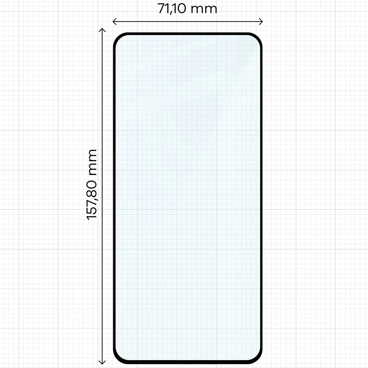 Gehärtetes Glas für Realme 14 5G / 14T 5G, Bizon Glass Edge Duo, Schwarzer Rahmen, 2 Stück