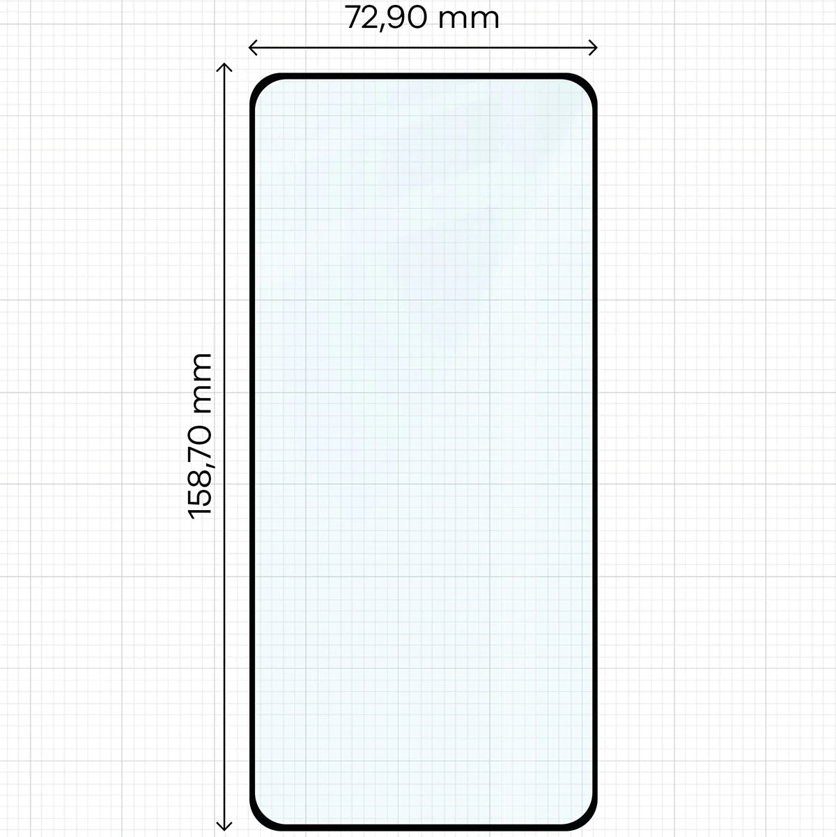 Gehärtetes Glas für Realme GT 7 / 7T, Bizon Glass Edge Duo, Schwarzer Rahmen, 2 Stück