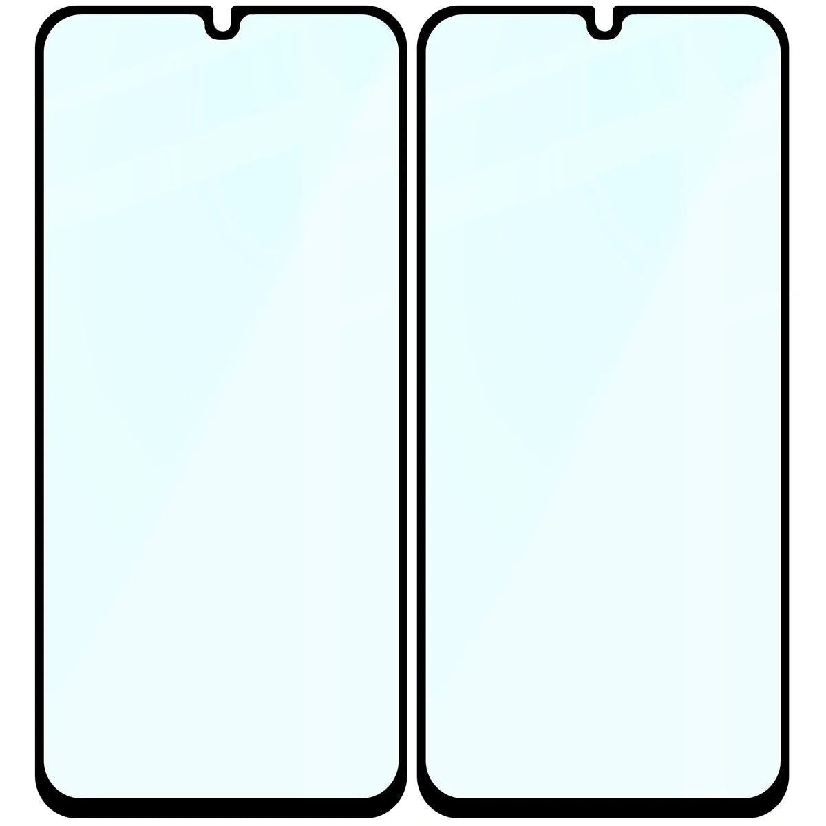 Gehärtetes Glas für Galaxy A15 4G/5G / A25 5G / M15 5G, Bizon Glass Edge Duo, Schwarzer Rahmen, 2 Stück