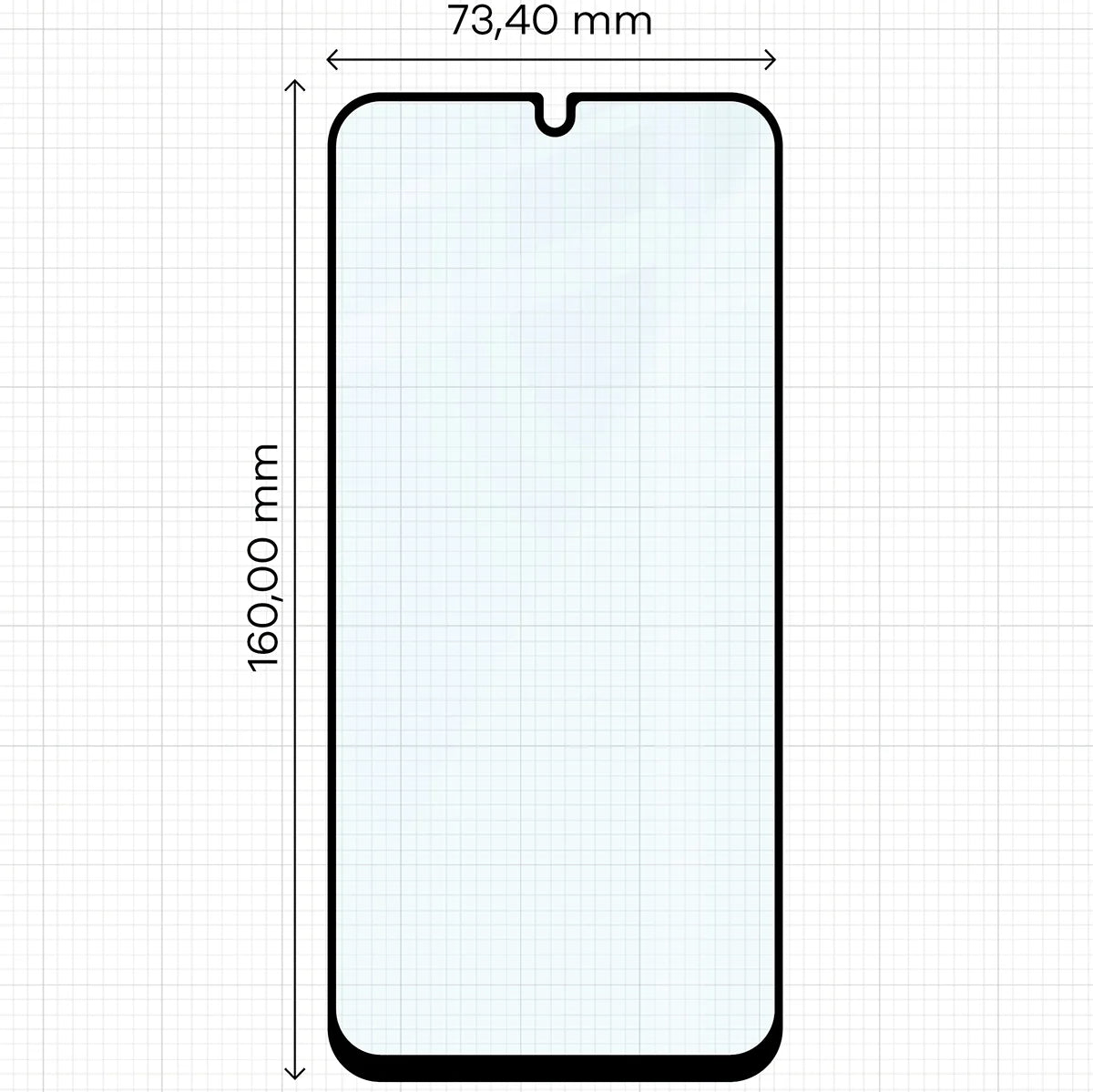 Gehärtetes Glas für Galaxy A16 4G/5G / A17 5G / A26 5G, Bizon Glass Edge Duo, Schwarzer Rahmen, 2 Stück