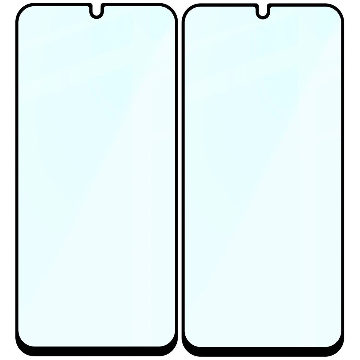 Gehärtetes Glas für Galaxy A16 4G/5G / A17 5G / A18 4G/5G / A26 5G, Bizon Glass Edge Duo, Schwarzer Rahmen, 2 Stück