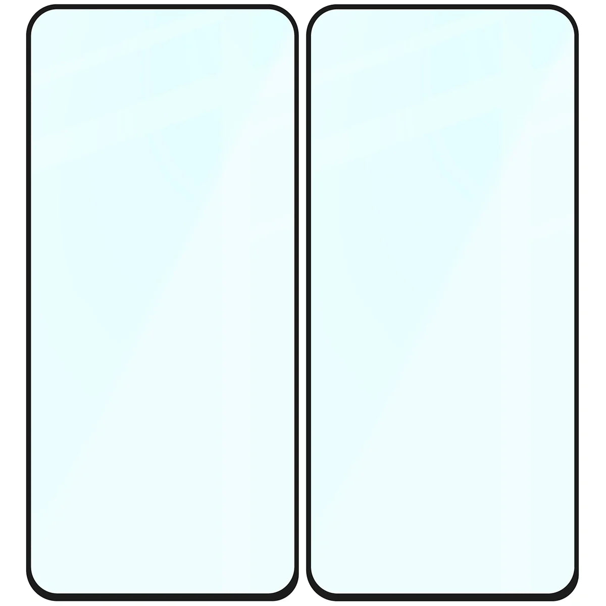 Gehärtetes Glas für Galaxy A54 5G, Bizon Glass Edge Duo, Schwarzer Rahmen, 2 Stück