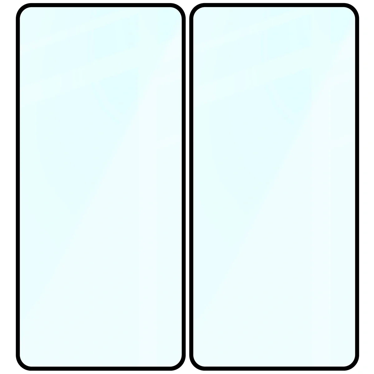 Gehärtetes Glas für Galaxy S22, Bizon Glass Edge Duo, Schwarzer Rahmen, 2 Stück