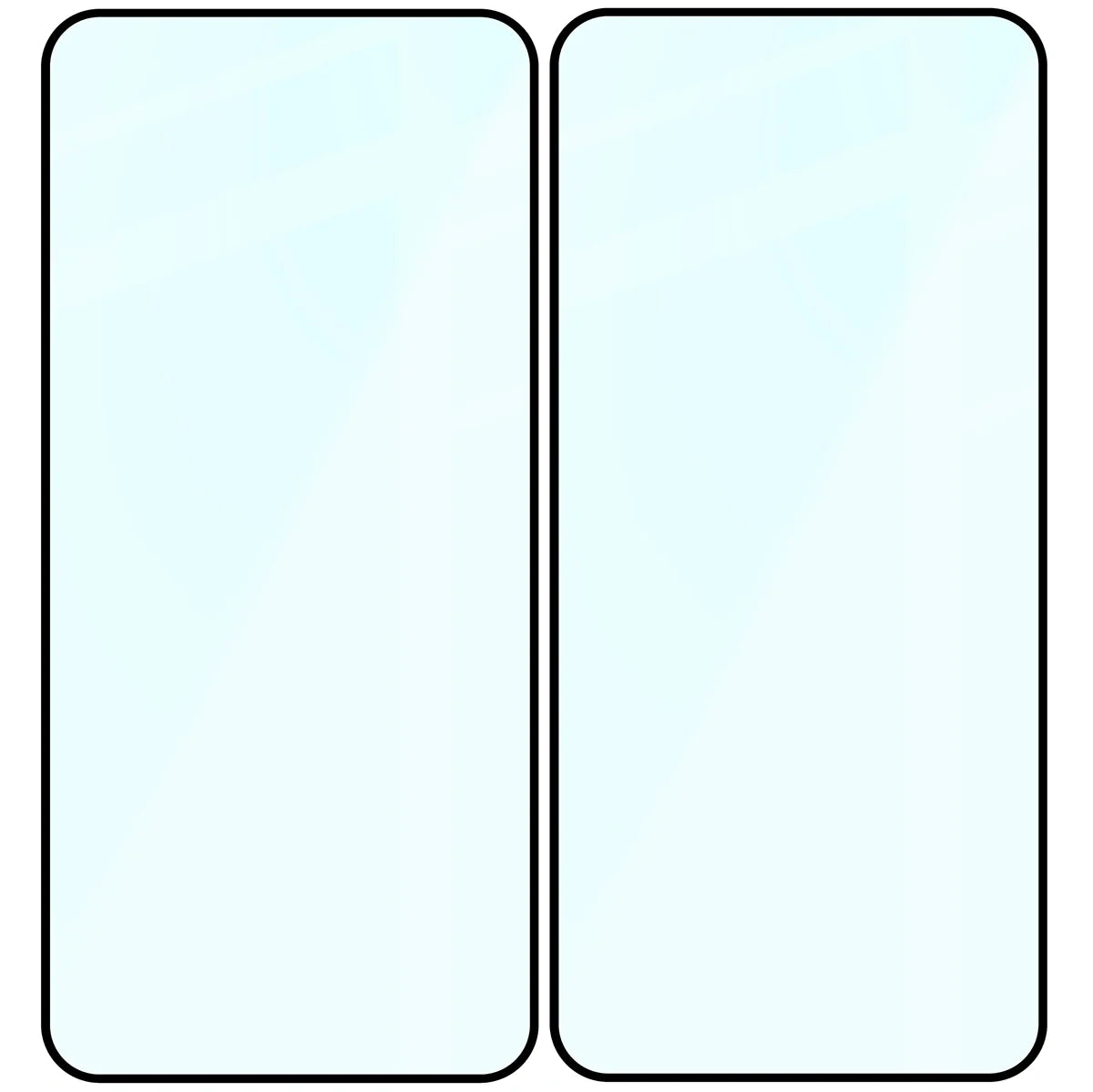 Gehärtetes Glas für Galaxy S26 FE / S25 FE / S24 FE / A37 5G / A36 5G / A56 5G, Bizon Glass Edge Duo, Schwarzer Rahmen, 2 Stück