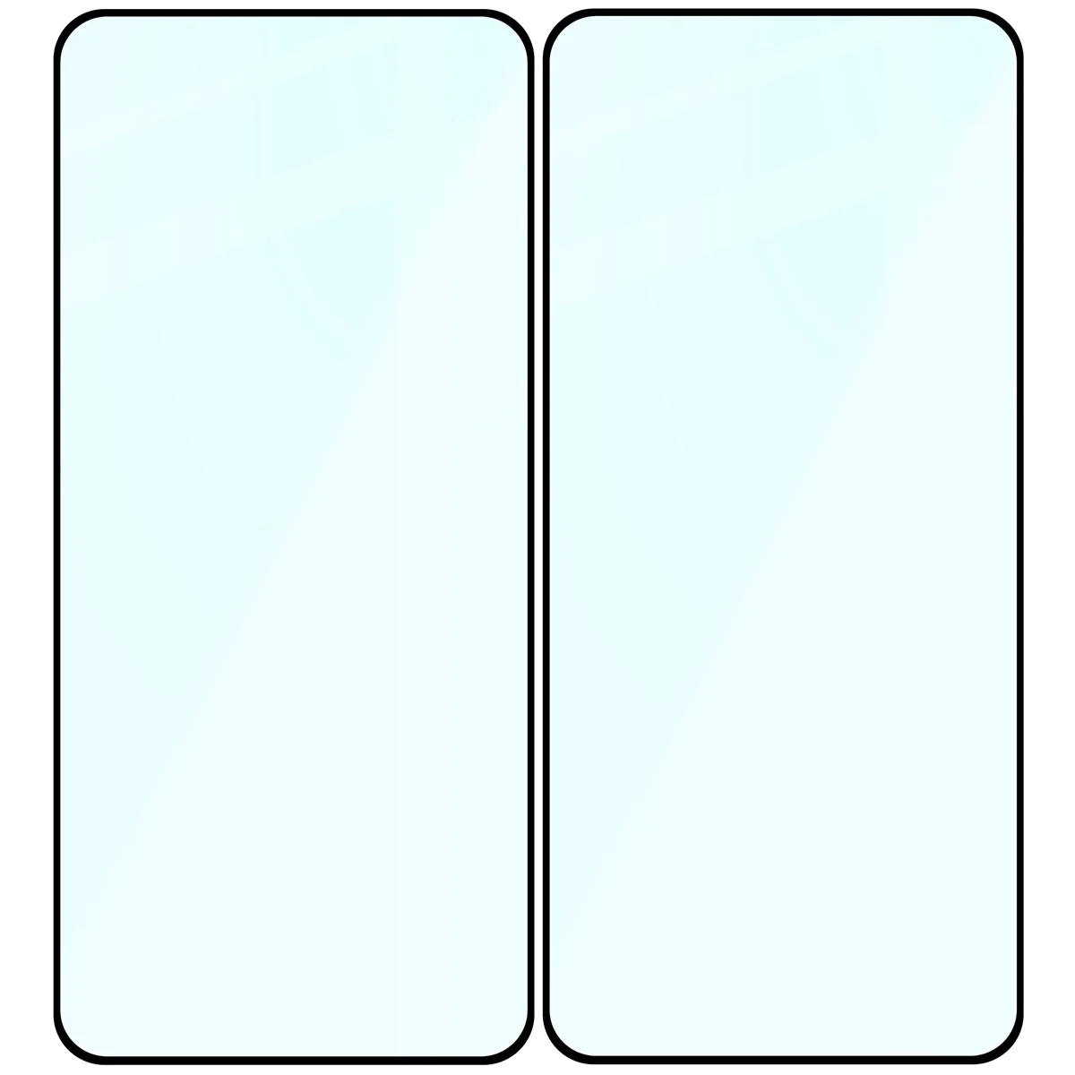 Gehärtetes Glas für Xiaomi 12T / 12T Pro, Bizon Glass Edge Duo, Schwarzer Rahmen, 2 Stück