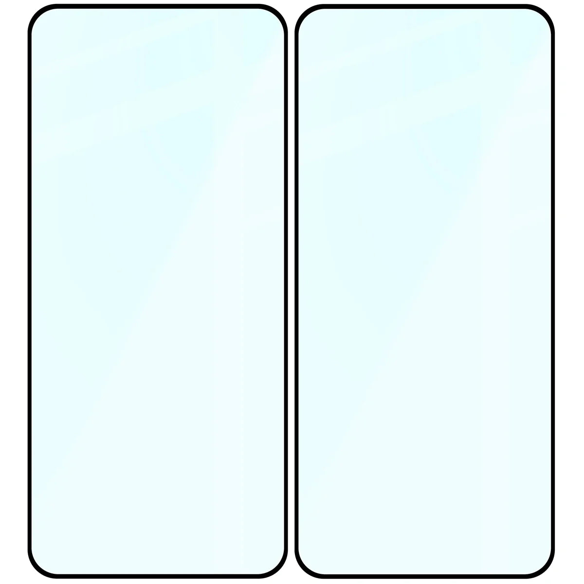 Gehärtetes Glas für Xiaomi 15, Bizon Glass Edge Duo, Schwarzer Rahmen, 2 Stück