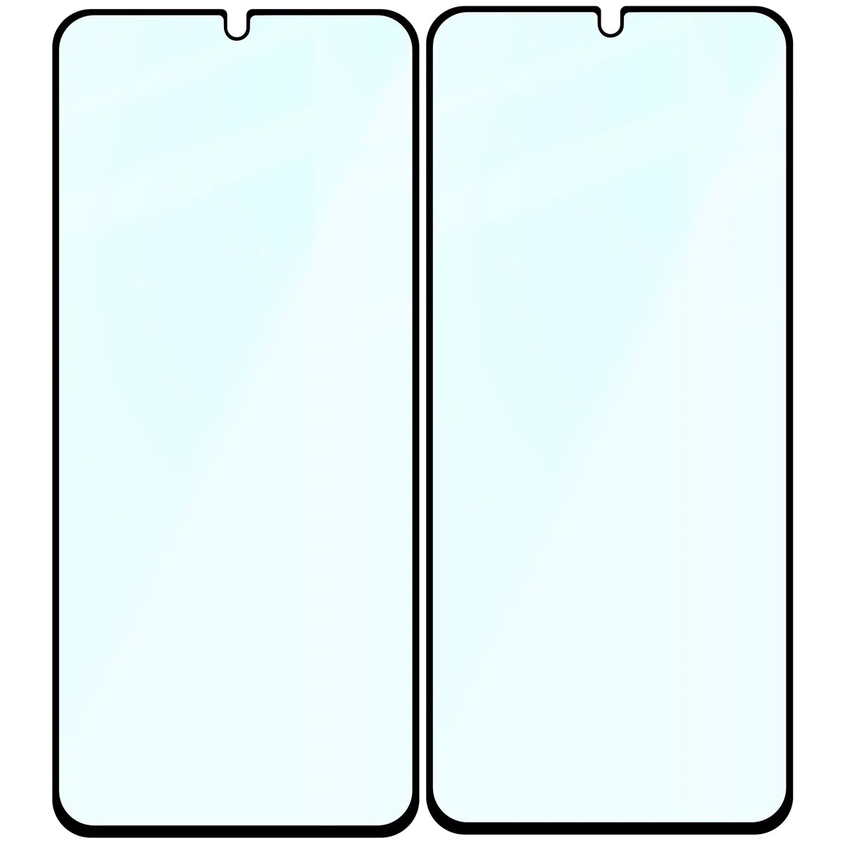 Gehärtetes Glas für Xiaomi Redmi 14C 4G / POCO C75, Bizon Glass Edge Duo, Schwarzer Rahmen, 2 Stück