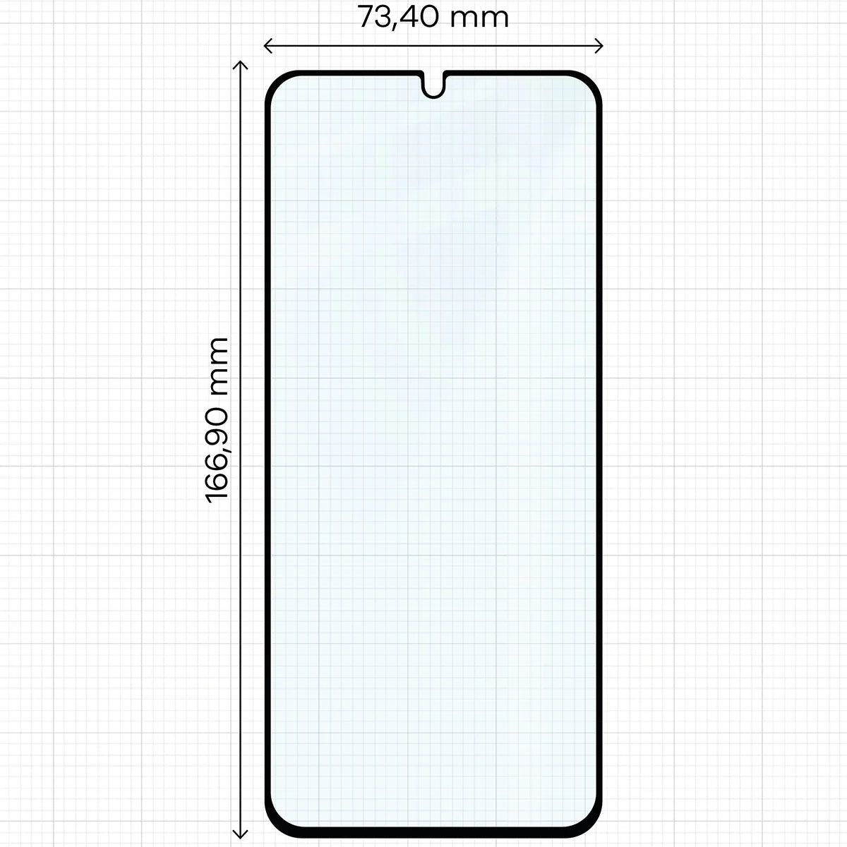 Gehärtetes Glas für Xiaomi Redmi A5 4G / POCO C71 4G, Bizon Glass Edge Duo, Schwarzer Rahmen, 2 Stück