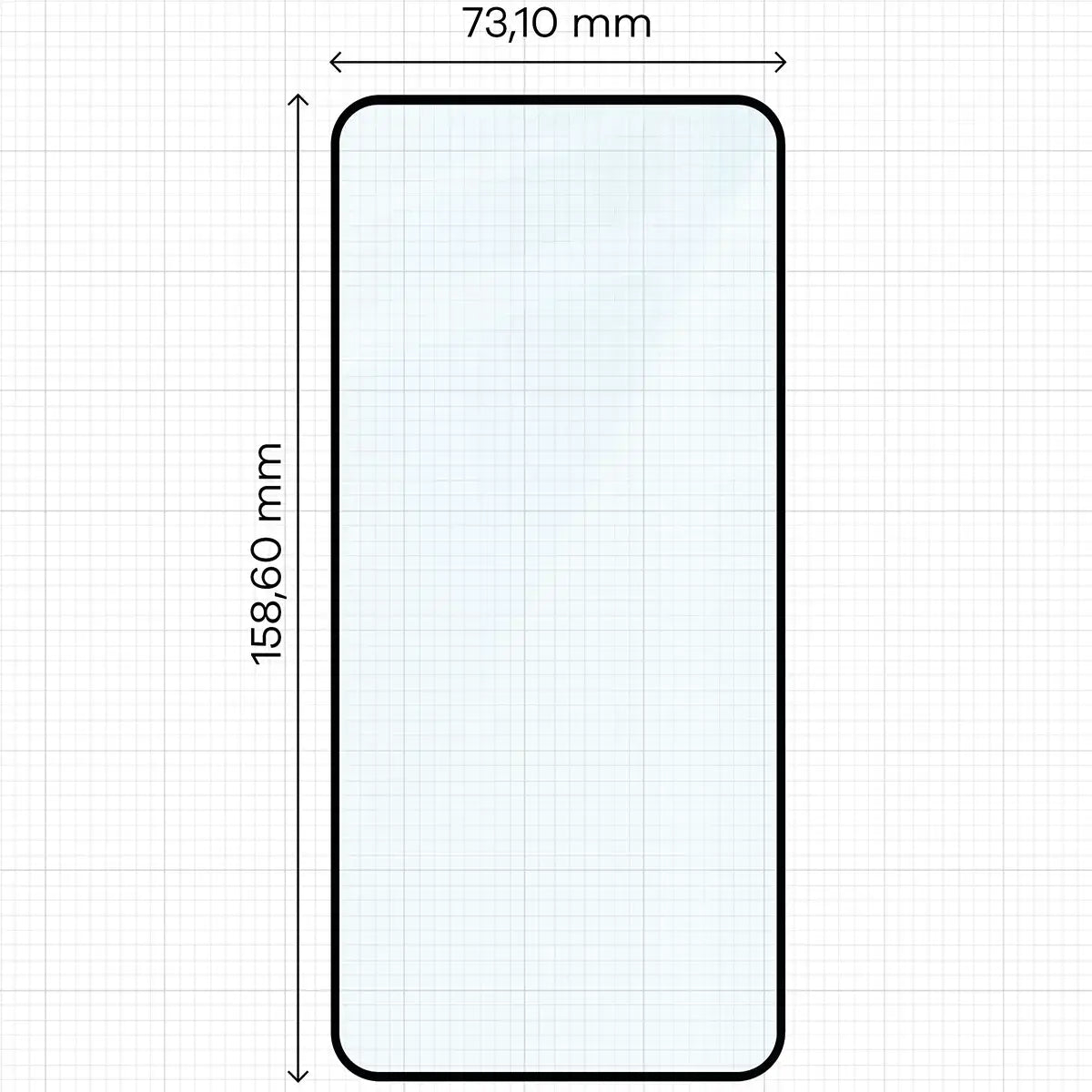 Gehärtetes Glas für Oppo Reno13 Pro, Bizon Glass Edge 3D, Schwarzer Rahmen