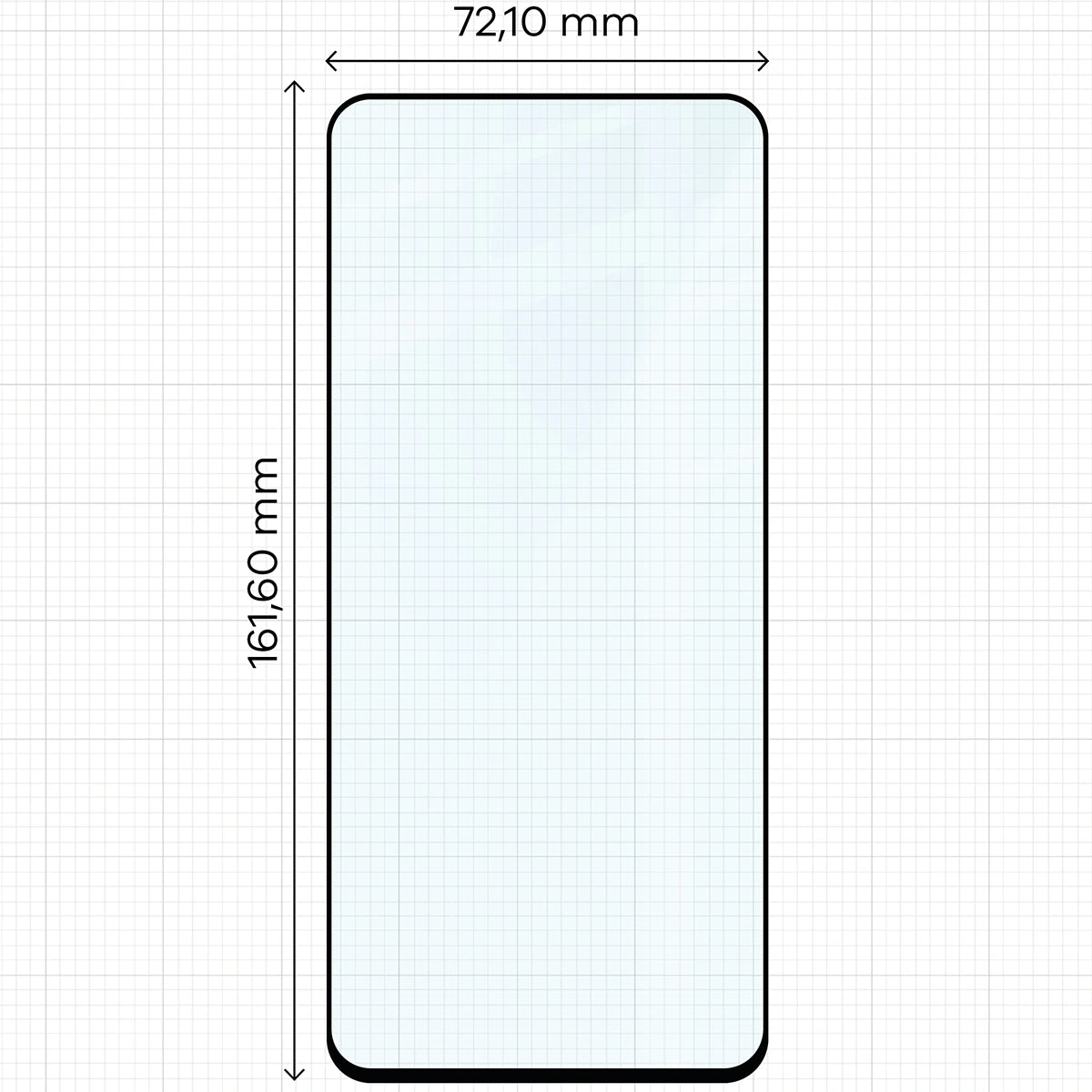 Gehärtetes Glas für Honor X7d / Honor 400 Smart, Bizon Glass Edge Duo, Schwarzer Rahmen, 2 Stück