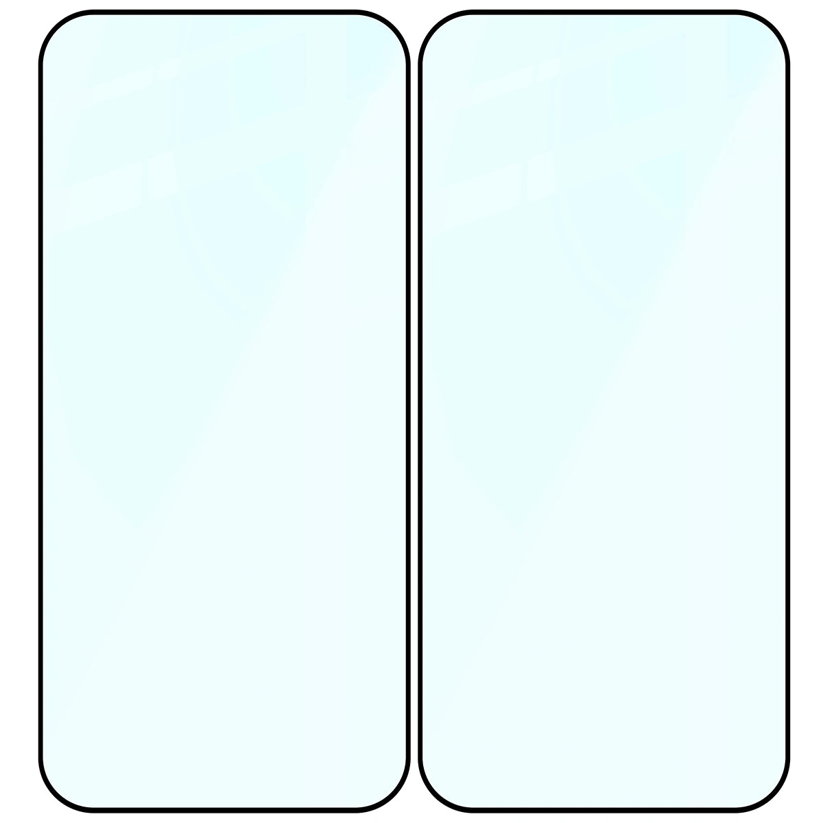 Gehärtetes Glas für Motorola Moto G67 5G / G77 5G / G87 5G, Bizon Glass Edge Duo, Schwarzer Rahmen, 2 Stück