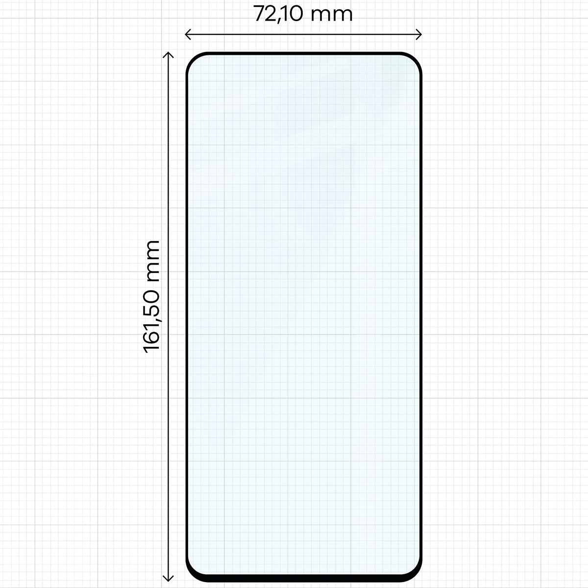 Gehärtetes Glas für Motorola Moto G57 Power / G67 Power, Bizon Glass Edge Duo, Schwarzer Rahmen, 2 Stück