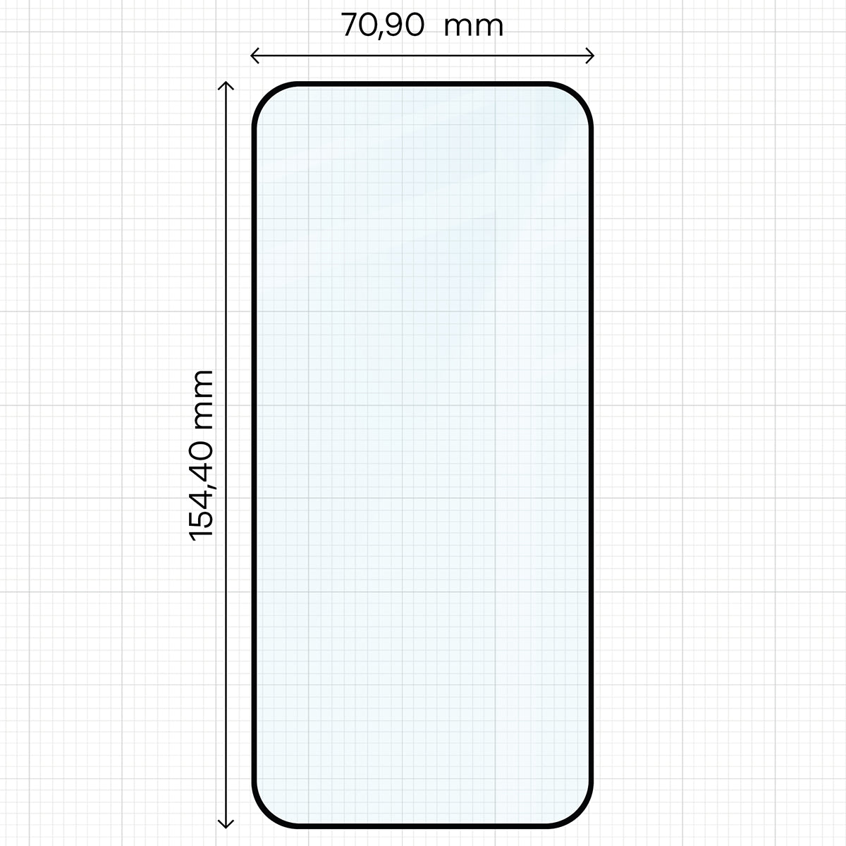 Gehärtetes Glas für Realme 16 5G, Bizon Glass Edge Duo, Schwarzer Rahmen, 2 Stück