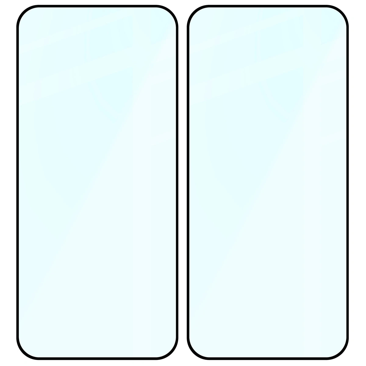 Gehärtetes Glas für Realme 16 5G, Bizon Glass Edge Duo, Schwarzer Rahmen, 2 Stück