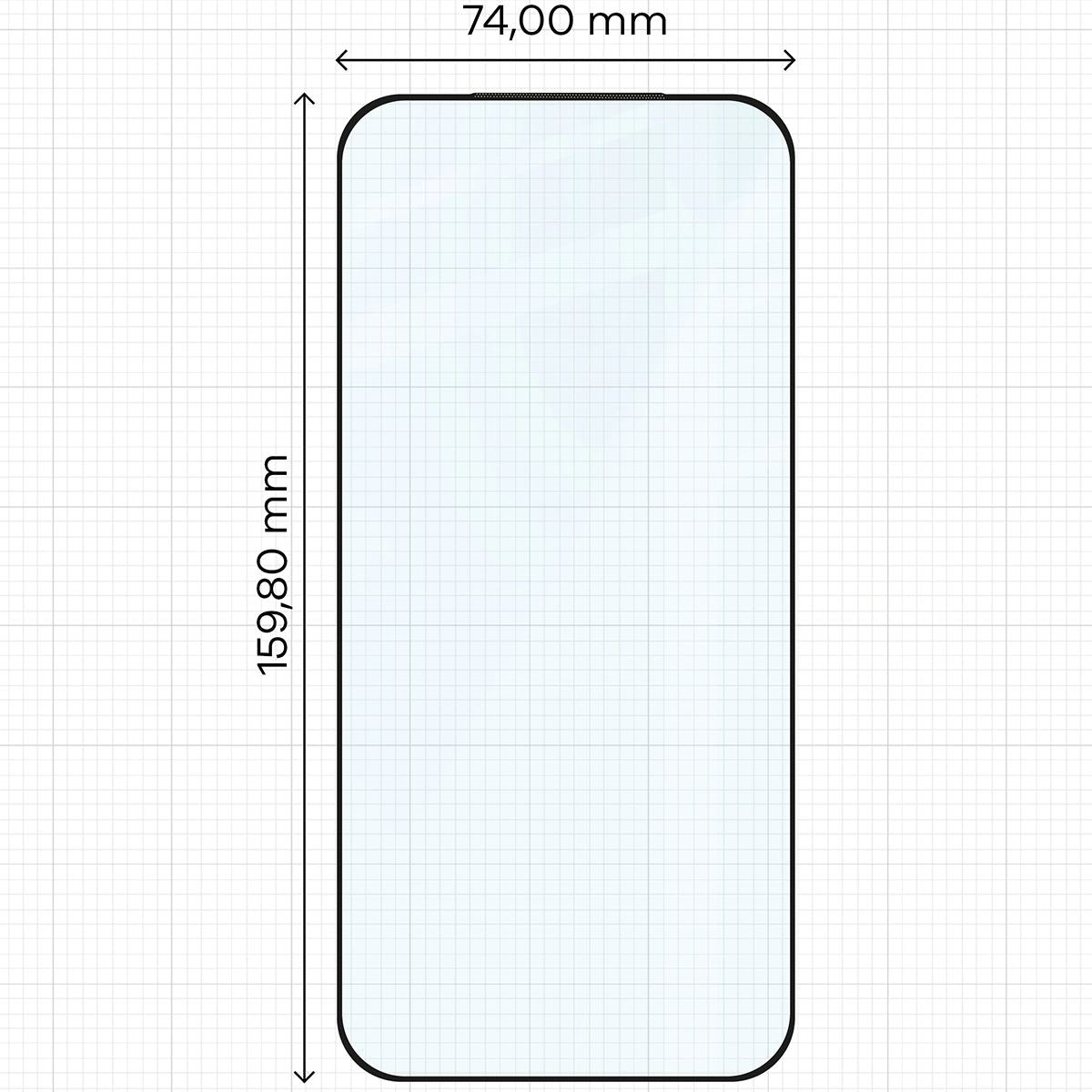 Gehärtetes Glas für Realme GT 8 / 8 Pro, Bizon Glass Edge Duo, Schwarzer Rahmen, 2 Stück
