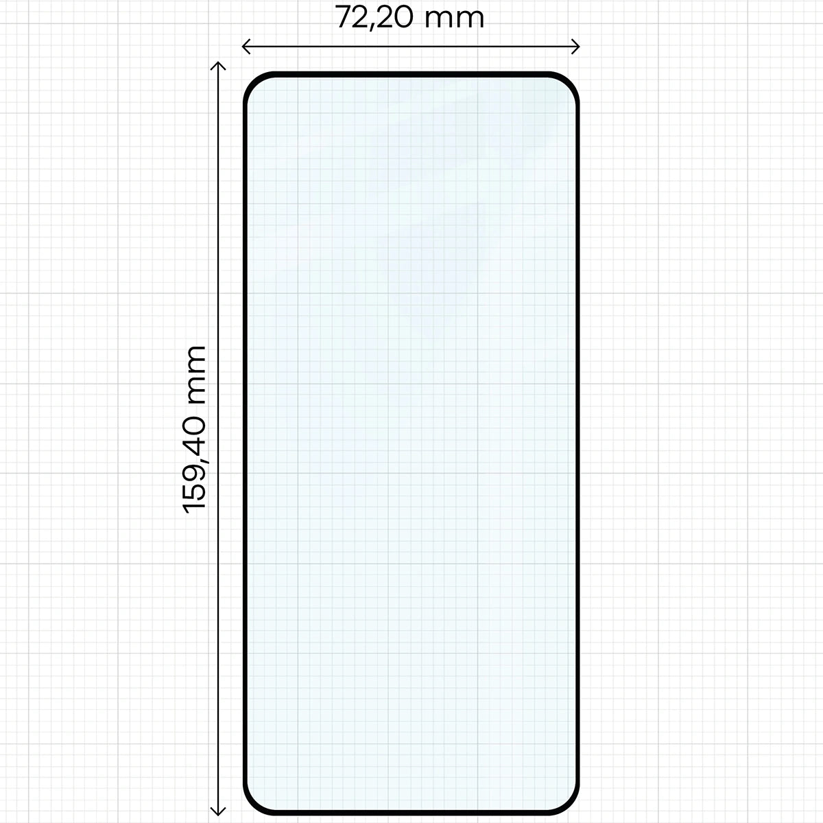 Gehärtetes Glas für Vivo V60 Lite 4G/5G, Bizon Glass Edge Duo, Schwarzer Rahmen, 2 Stück