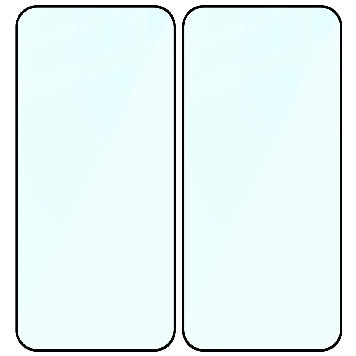 Gehärtetes Glas für Vivo X300 FE, Bizon Glass Edge Duo, Schwarzer Rahmen, 2 Stück