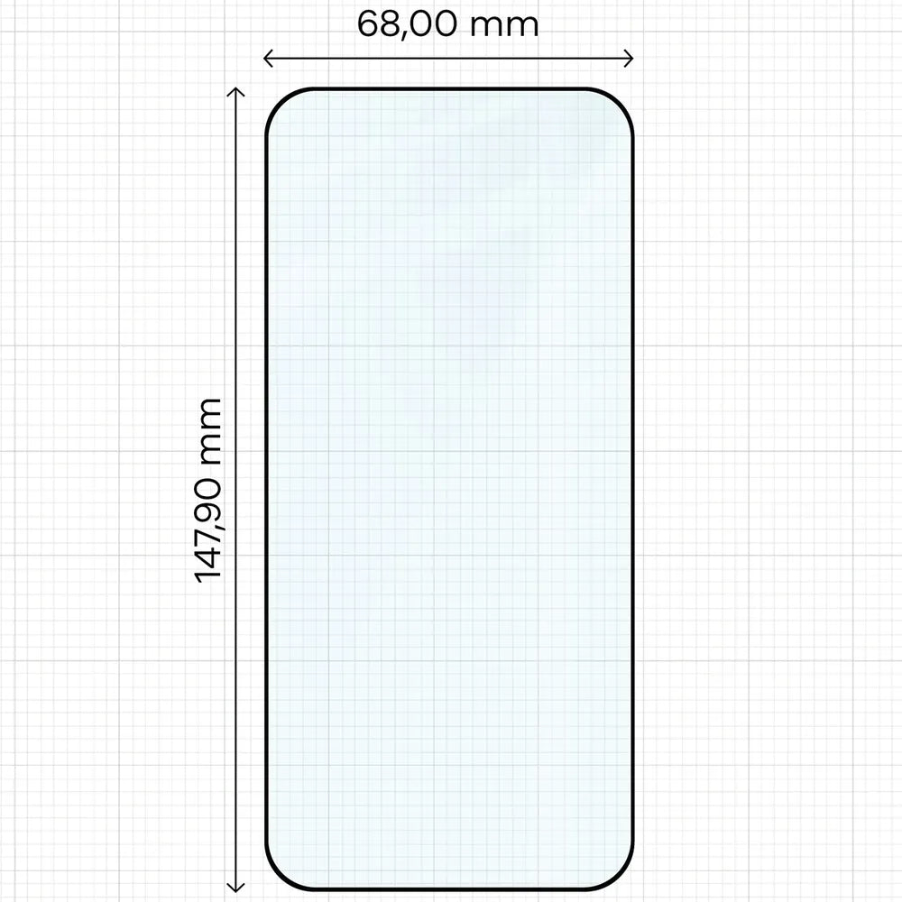 Gehärtetes Glas für Vivo X500 Pro, Bizon Glass Edge Duo, Schwarzer Rahmen, 2 Stück (2/4)